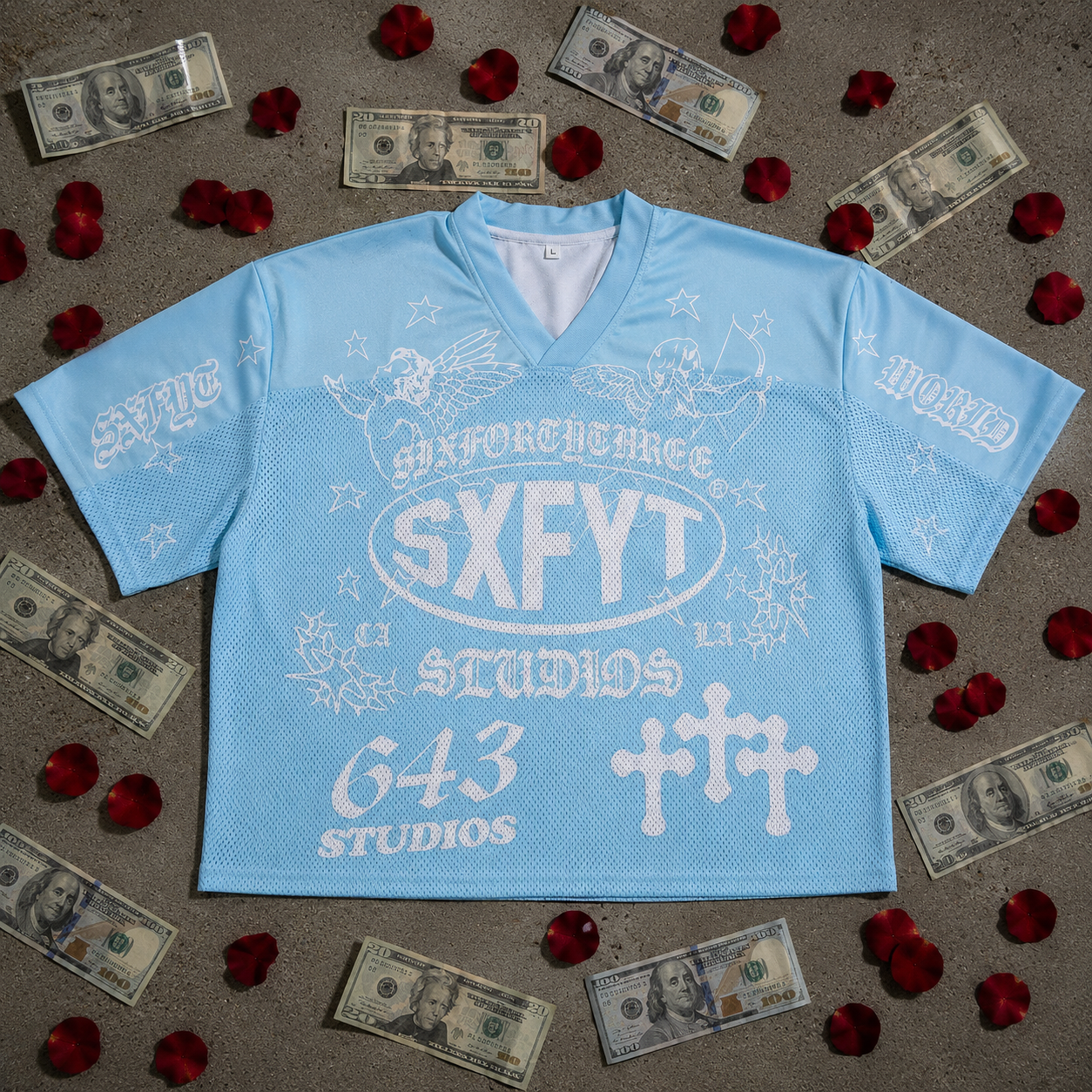 Light blue jersey